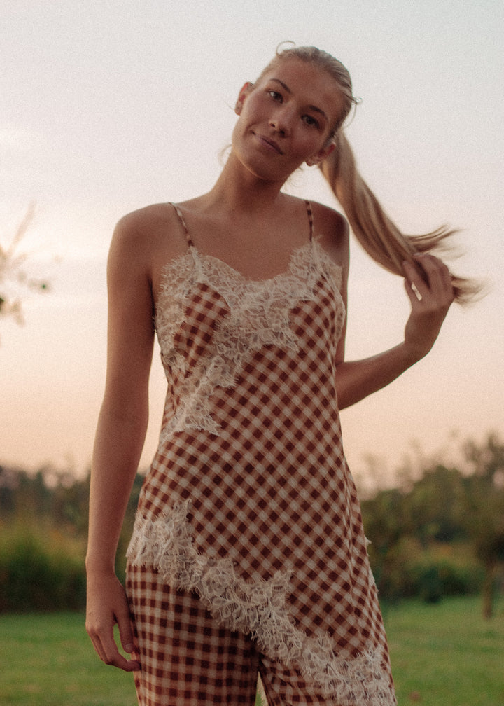 Salted Caramel Gingham Top