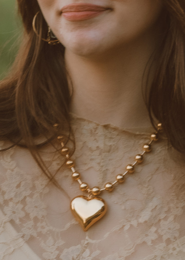 The Goldie Heart Necklace