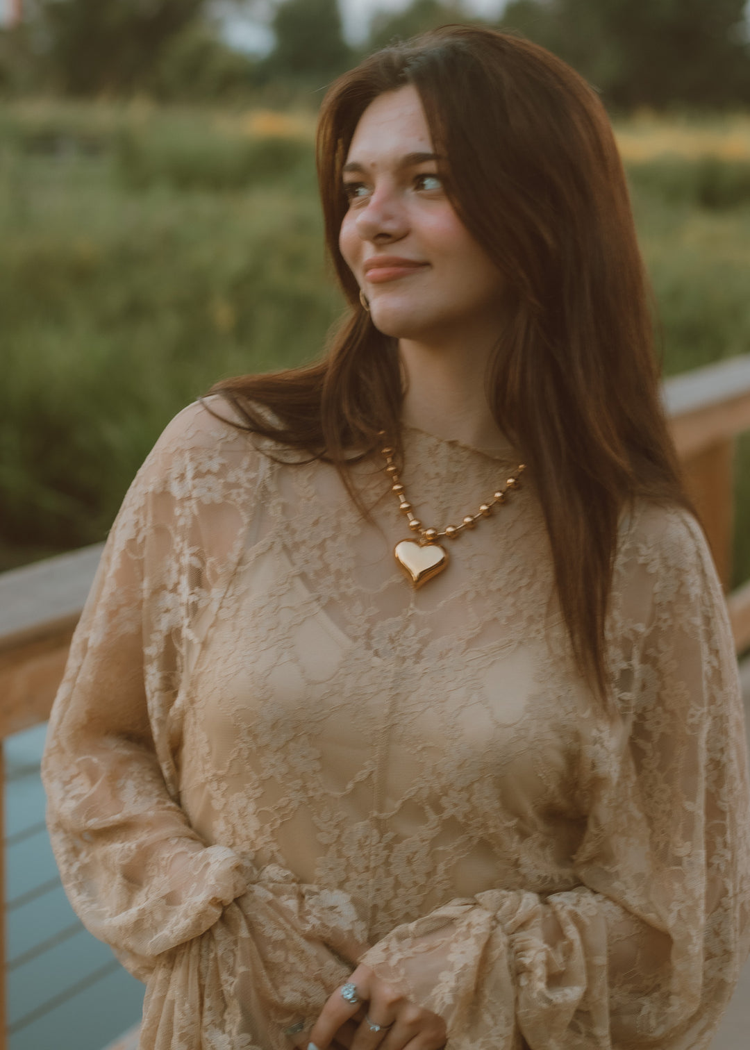The Goldie Heart Necklace