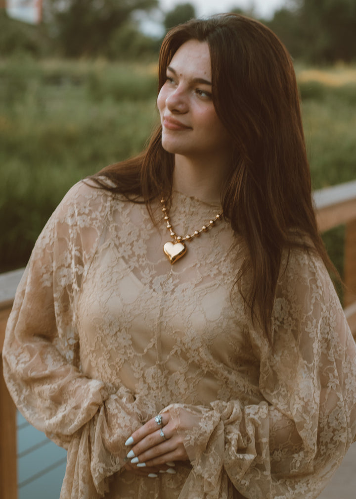 The Goldie Heart Necklace