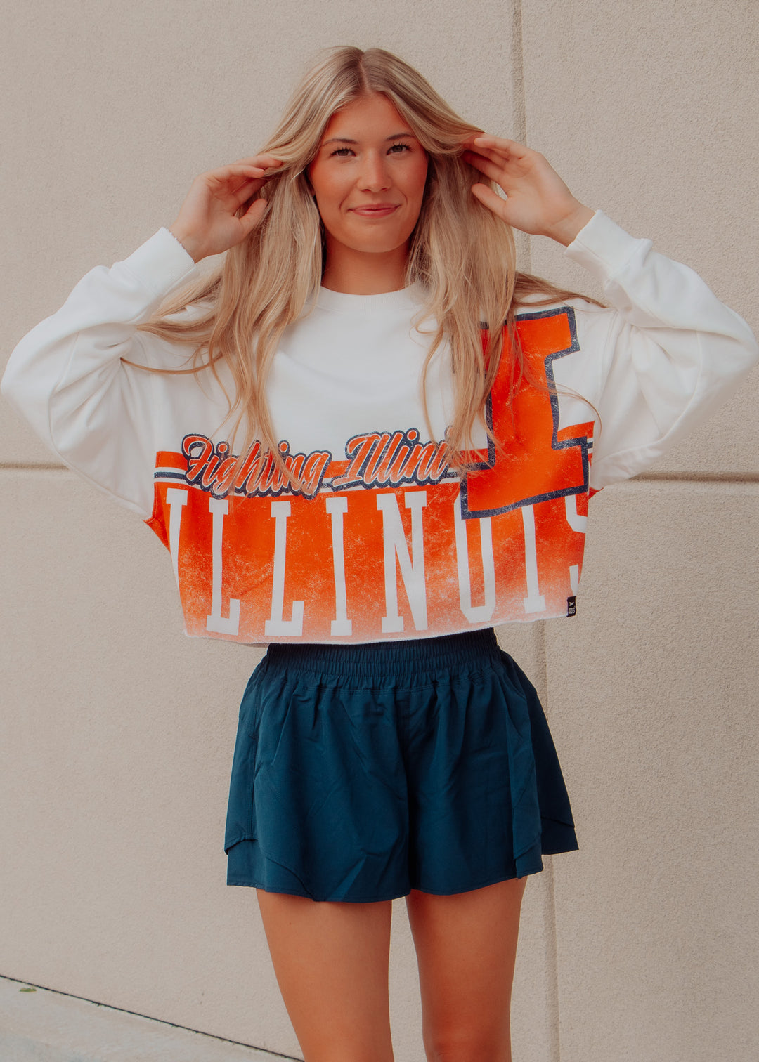 Fighting Illini Cropped Sweatshirt