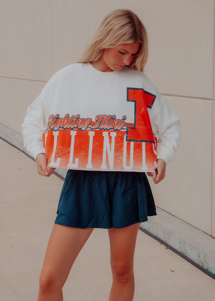 Fighting Illini Cropped Sweatshirt