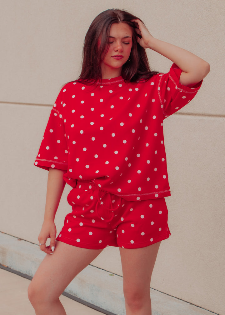 Red and White Polka Dot Set