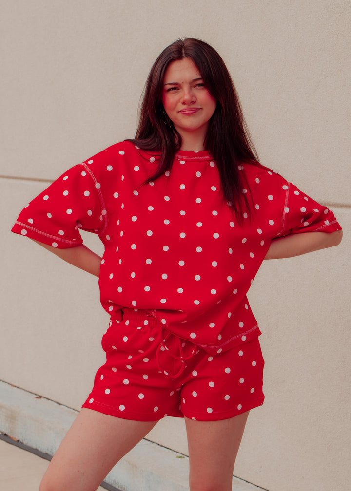 Red and White Polka Dot Set