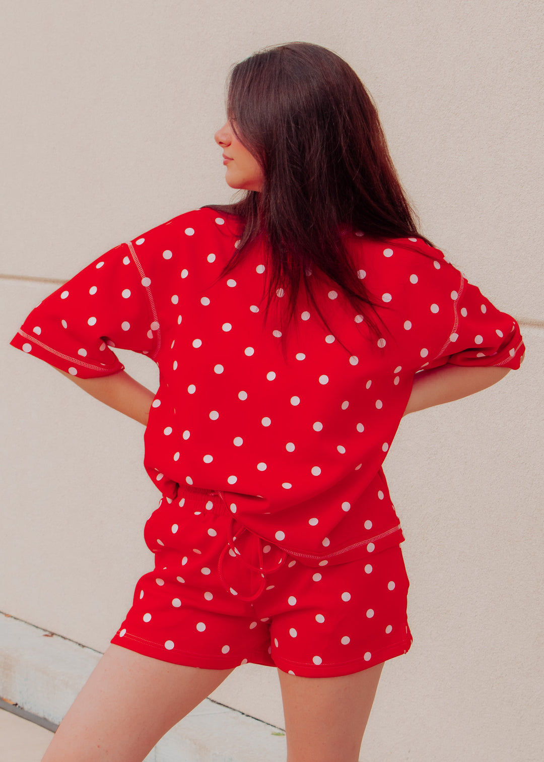 Red and White Polka Dot Set
