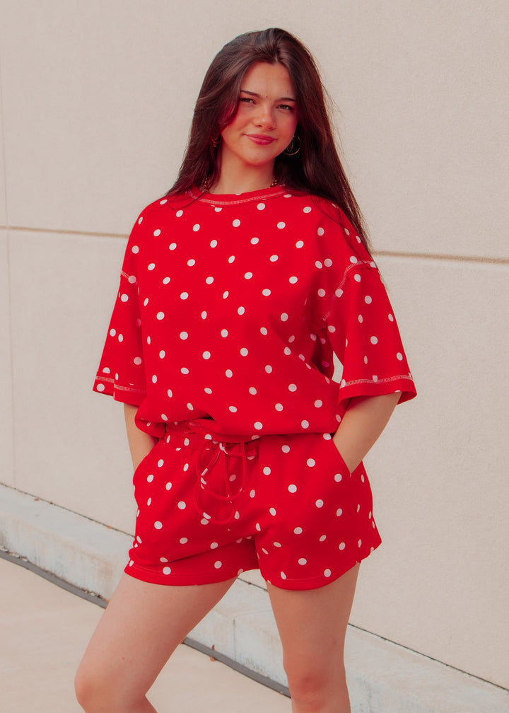 Red and White Polka Dot Set