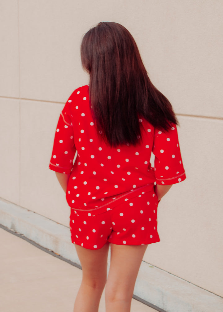 Red and White Polka Dot Set