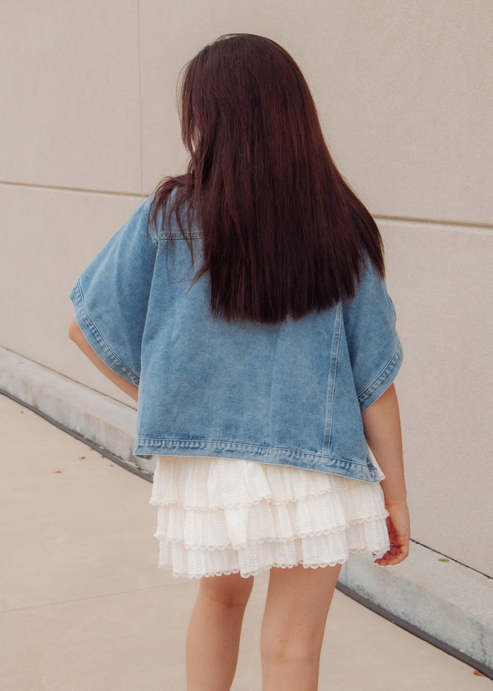 Downtown Denim Cape Jacket