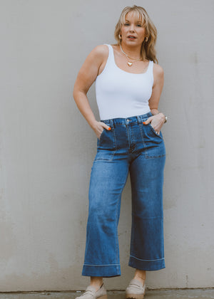 High waisted denim