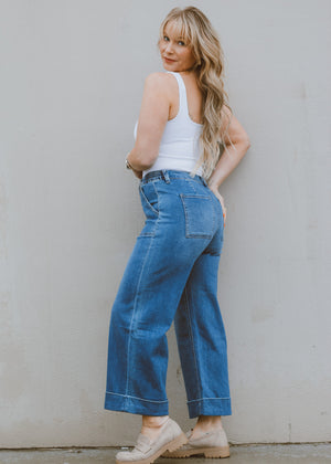 Medium wash denim 