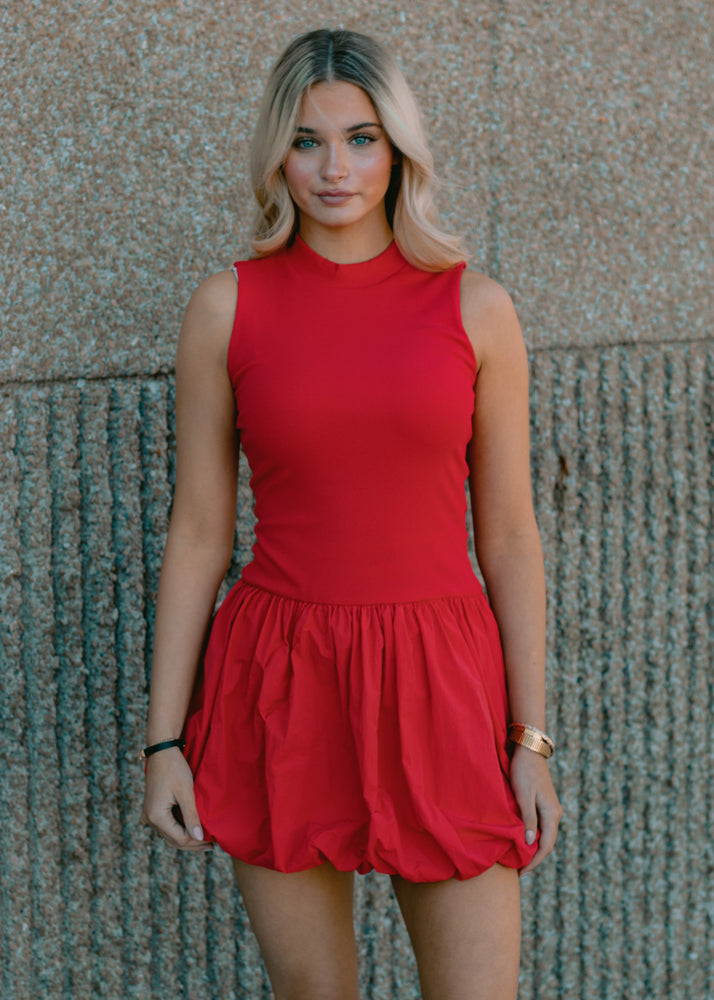 red dress