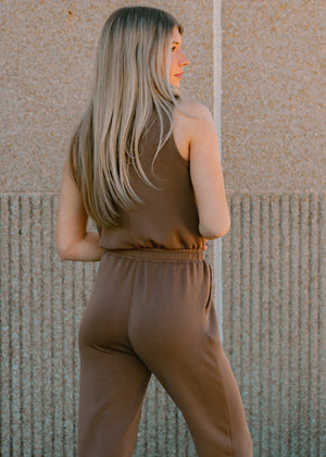 brown athletic outfit 