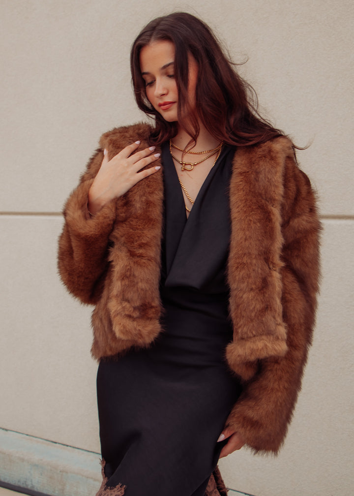 Felicity Faux Fur Hooded Jacket