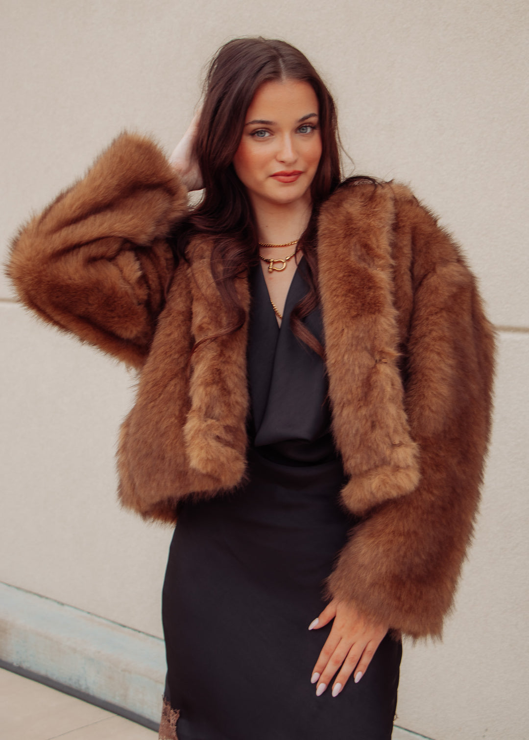 Felicity Faux Fur Hooded Jacket