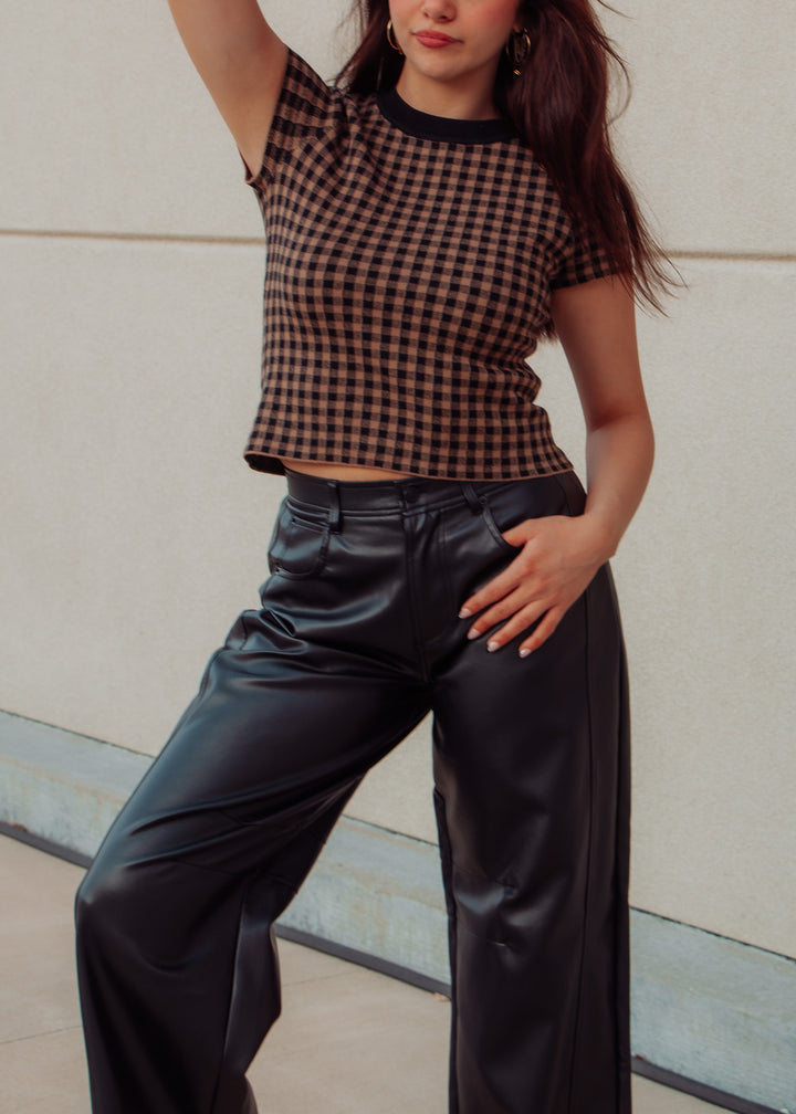 October Nights Gingham Top