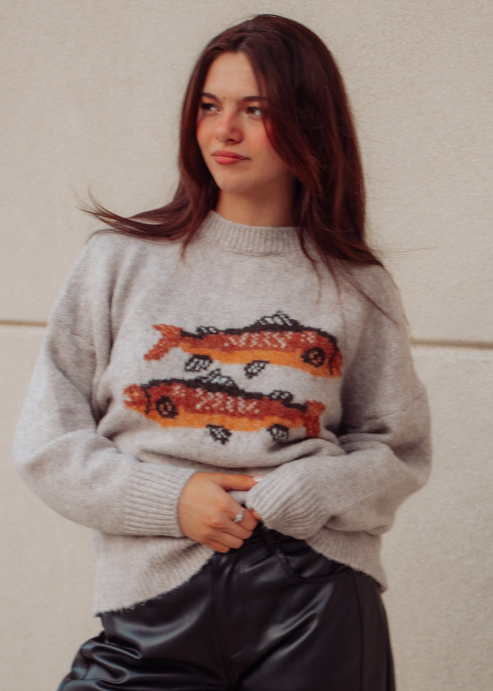 Trout Graphic Knit Sweater