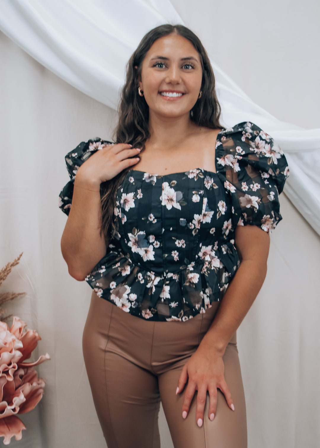 Chloe Bustier Floral Top