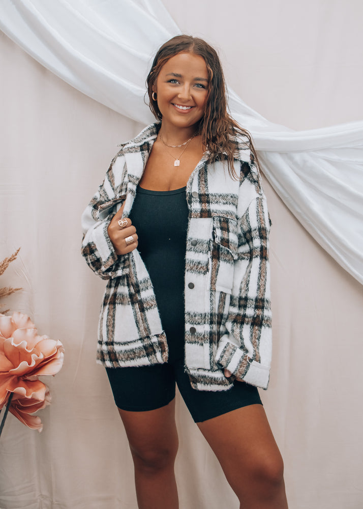 
            
                Load image into Gallery viewer, Let&amp;#39;s Have S&amp;#39;mores Flannel Jacket
            
        