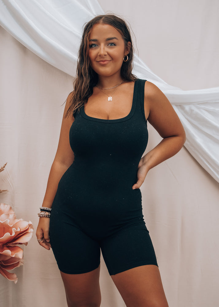 
            
                Load image into Gallery viewer, Tried and True Black Romper
            
        