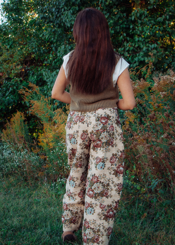 Floral Tapestry Barrel Pant