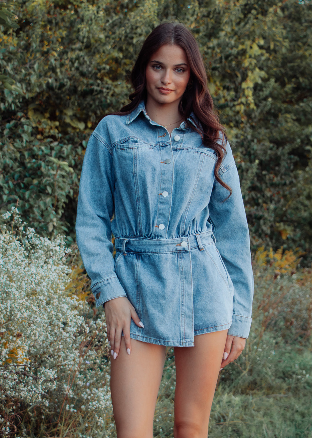 Pike Place Denim Romper