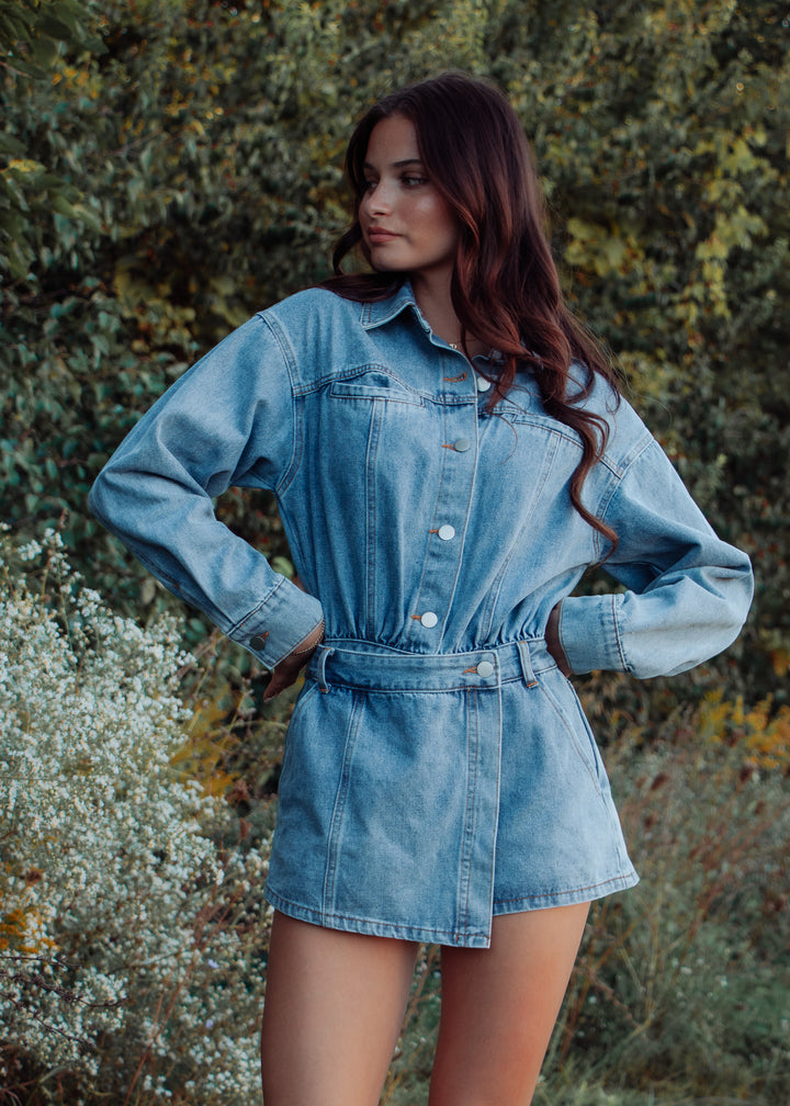 Pike Place Denim Romper