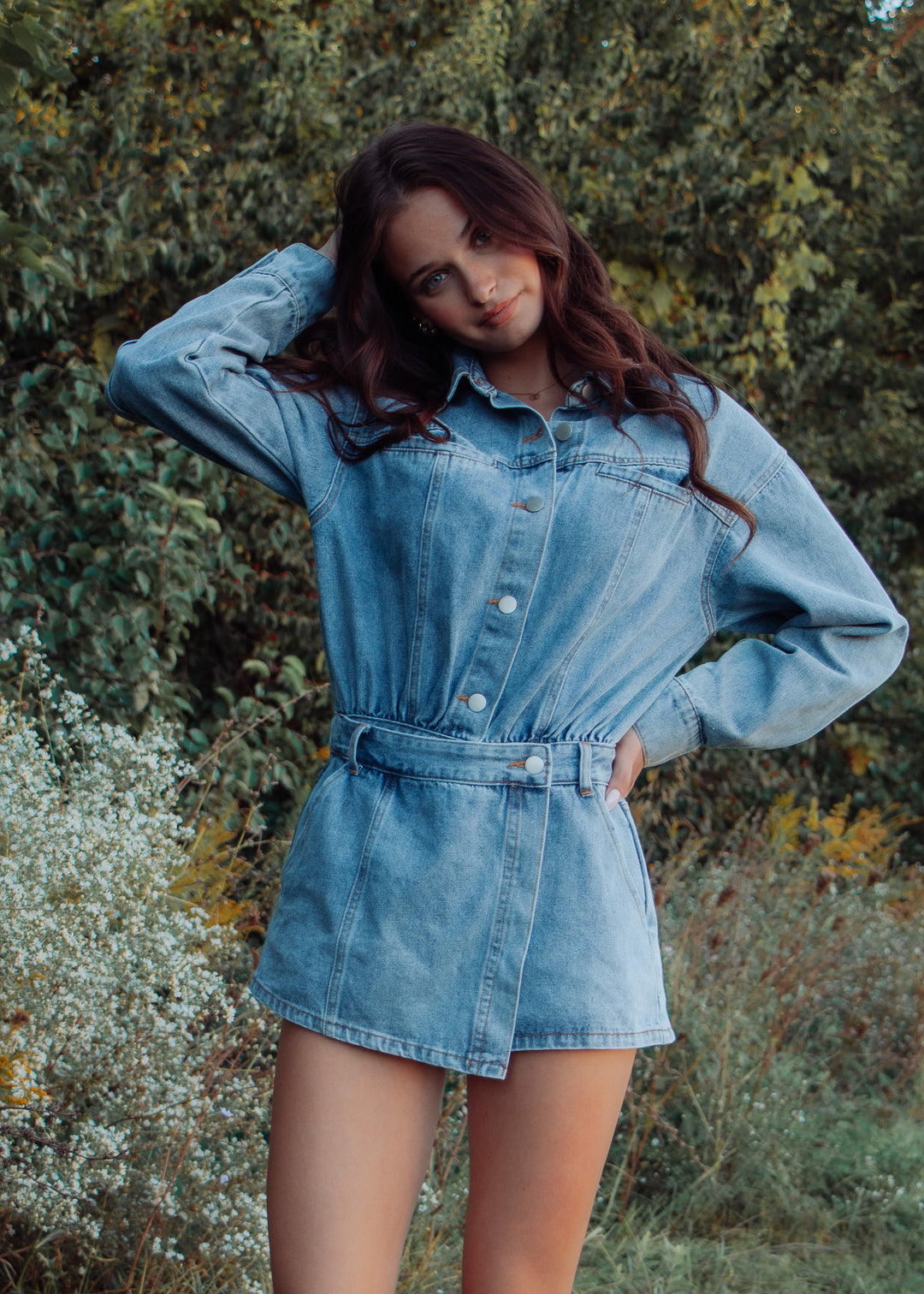 Pike Place Denim Romper