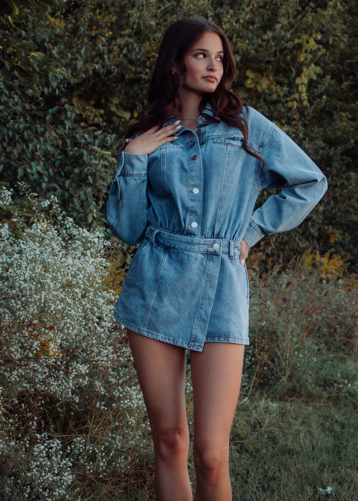 Pike Place Denim Romper