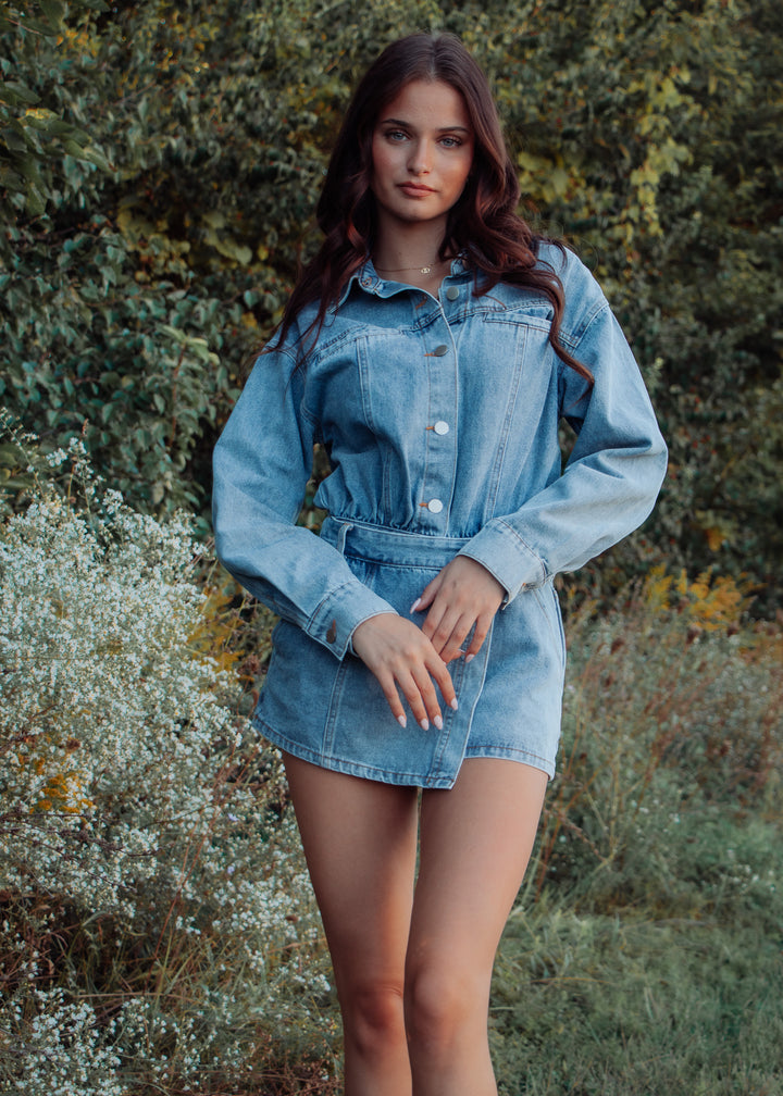 Pike Place Denim Romper