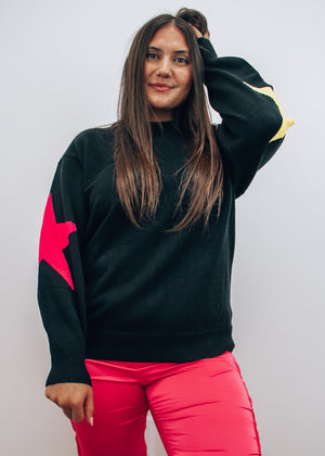 Neon Nights Star Sweater