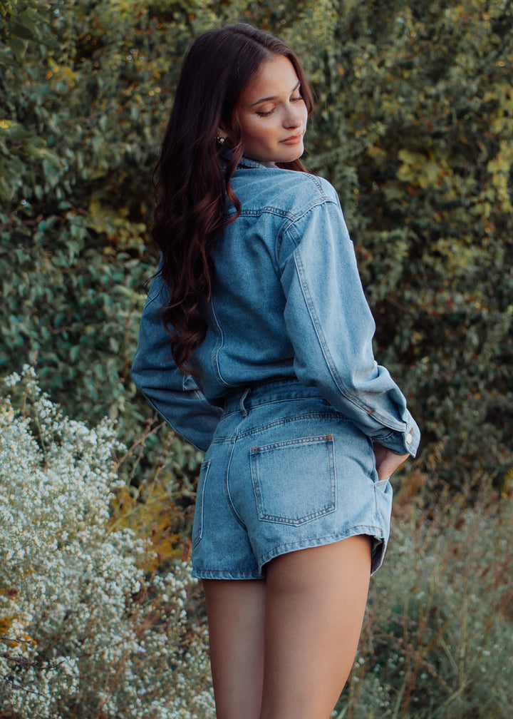 Pike Place Denim Romper