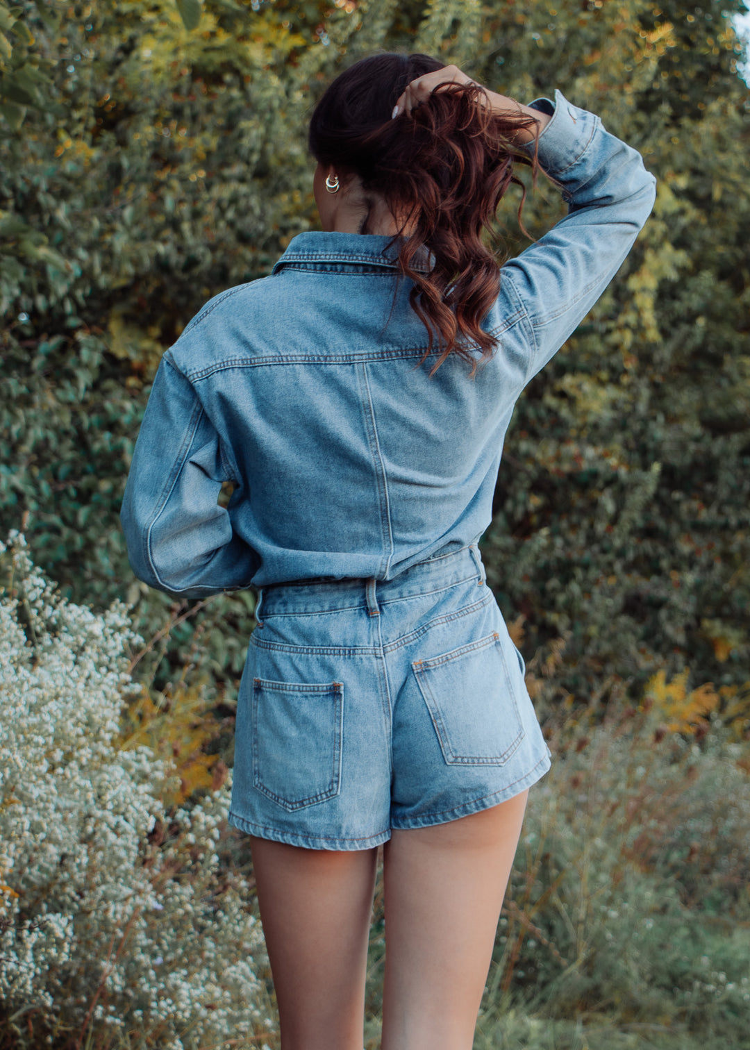 Pike Place Denim Romper