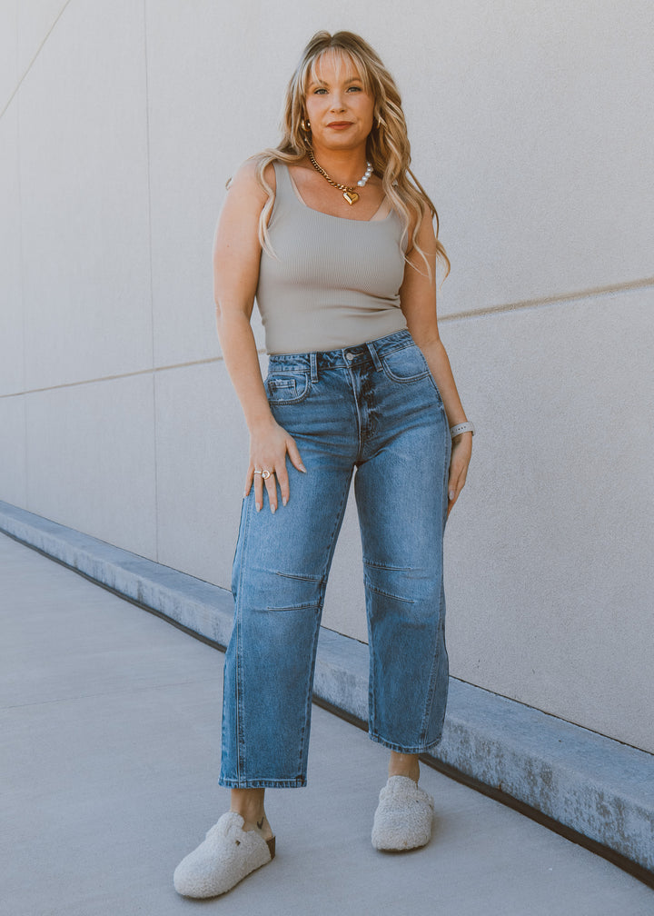 high rise jeans