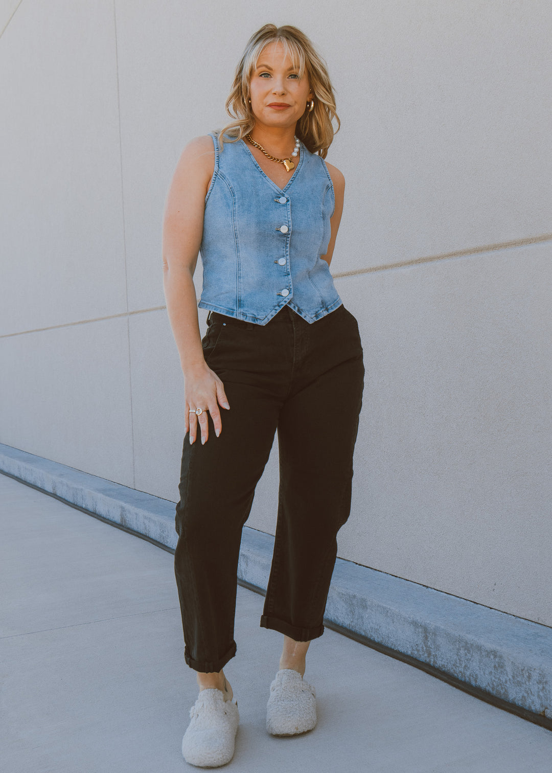 Black denim 
