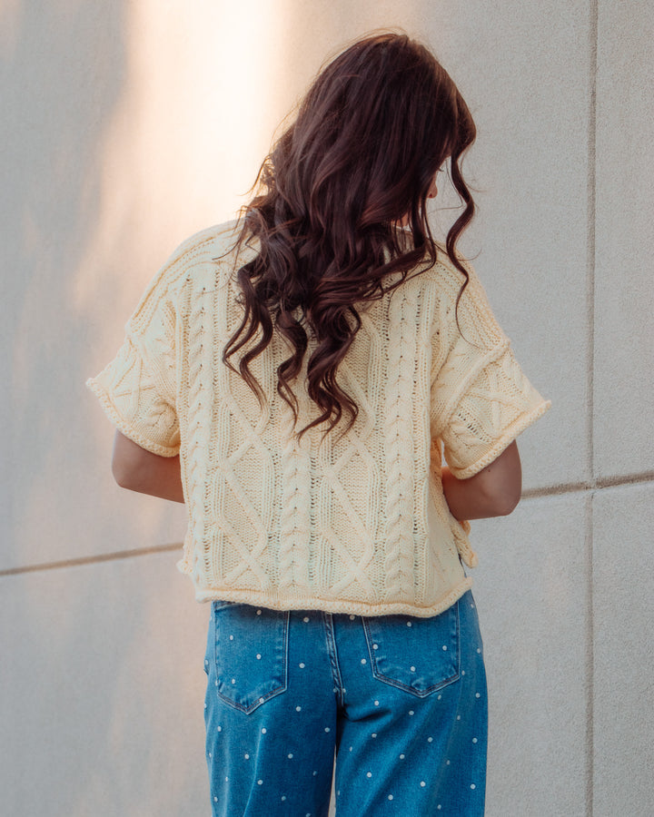 Seattle Lemon Cable Knit Tee