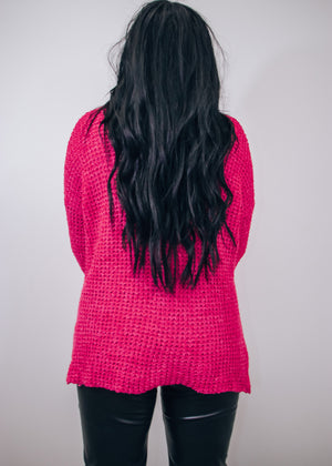 
            
                Load image into Gallery viewer, Paulie Pink Chenille Sweater
            
        