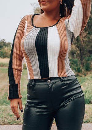 Indecisive Multi Striped Sweater Top