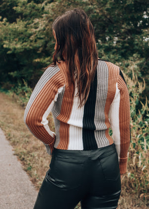 Indecisive Multi Striped Sweater Top