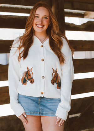 horse girl sweater 