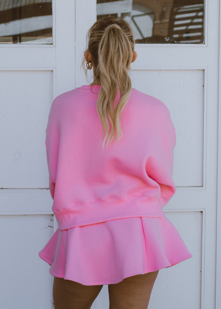 pink crewneck