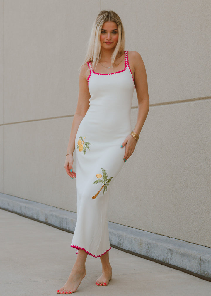 creme maxi dress 