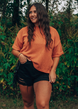 PSL Girlie Orange Sweater Top