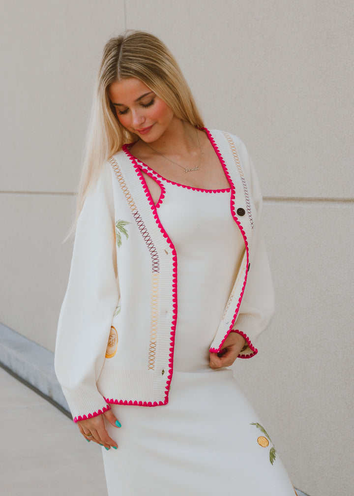creme cardigan
