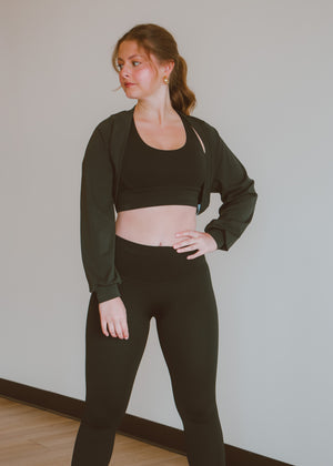 black athletic outfit 