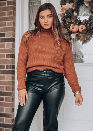 
            
                Load image into Gallery viewer, camel colored sweater with black leather pants 
            
        