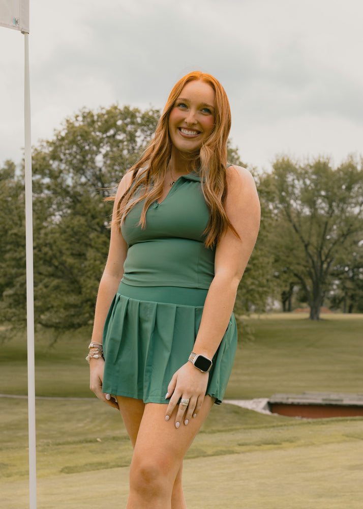 Course Cutie Pine Quarter Zip Polo