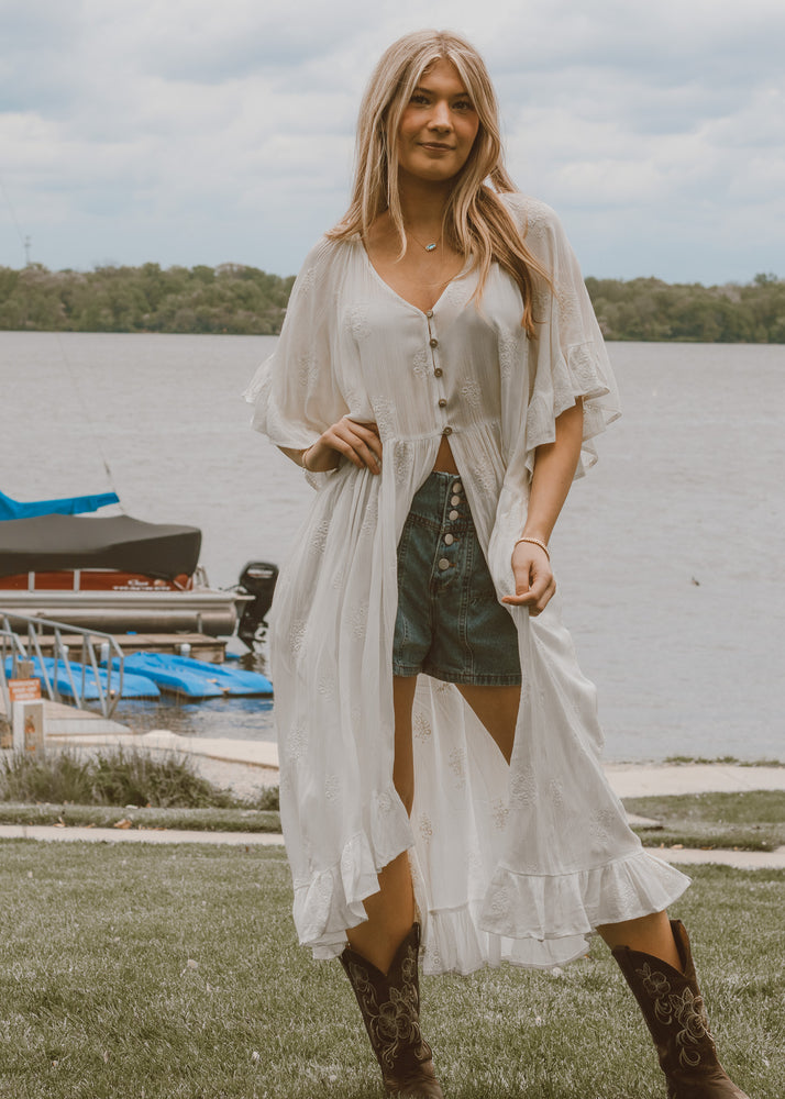 flowy white top 