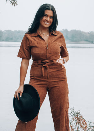 
            
                Load image into Gallery viewer, camel colored corduroy jumpsuit 
            
        