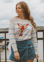 Her Lobster Striped Sweater