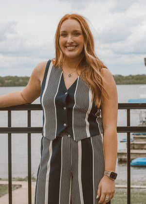 East Coast Navy Stripe Vest